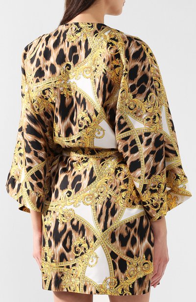 Шелковый халат VERSACE разноцветного цвета по цене 129000 руб., арт. AUD05058/AS00289, фото 4 Шелковый халат VERSACE, арт. AUD05058/AS00289, фото 4
