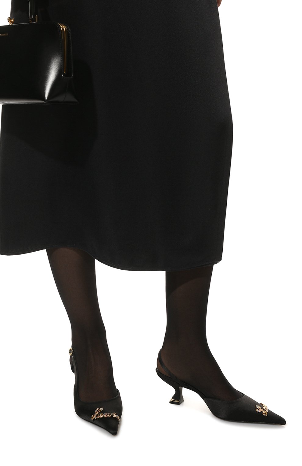 Текстильные туфли LANVIN черного цвета по цене 108000 руб., арт. FW-SAGS08-RAPI-P22, фото 3 Текстильные туфли LANVIN, арт. FW-SAGS08-RAPI-P22, фото 3