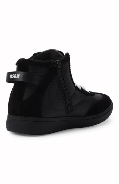 Комбинированные кеды MSGM KIDS черного цвета по цене 29950 руб., арт. 83983/VAR3, фото 3 Комбинированные кеды MSGM KIDS, арт. 83983/VAR3, фото 3