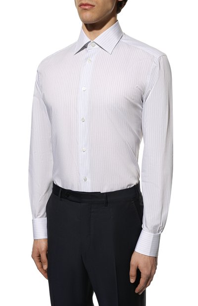 Хлопковая сорочка ZEGNA, арт. 301226/9RS0PA, фото 3