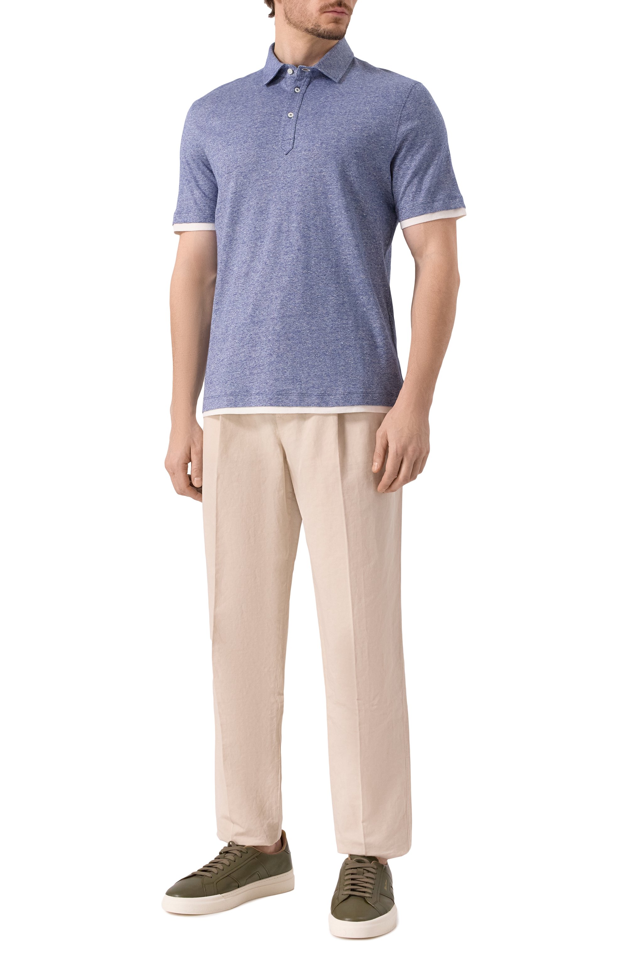 Поло изо льна и хлопка BRUNELLO CUCINELLI, арт. MW8353966, фото 2