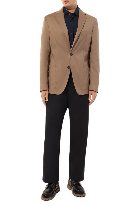 Хлопковый пиджак Fradi Коричневый, фото 2