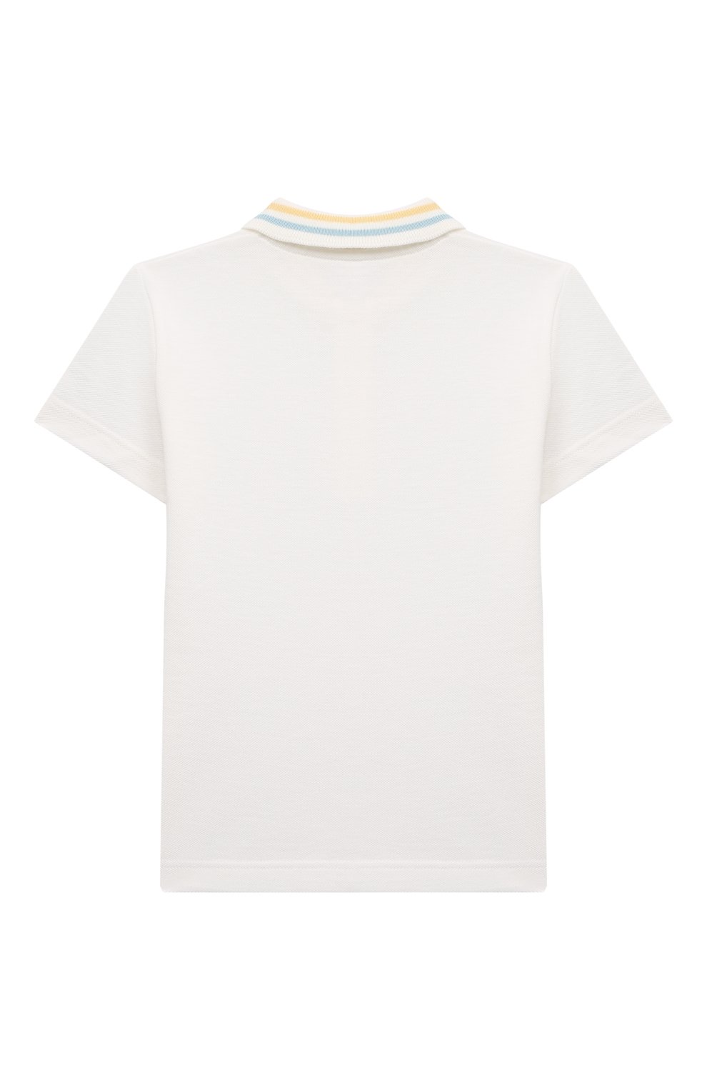 Хлопковое поло ROBERTO CAVALLI белого цвета по цене 13350 руб., арт. QJT622/KB003/06M-12M, фото 2 Хлопковое поло ROBERTO CAVALLI, арт. QJT622/KB003/06M-12M, фото 2