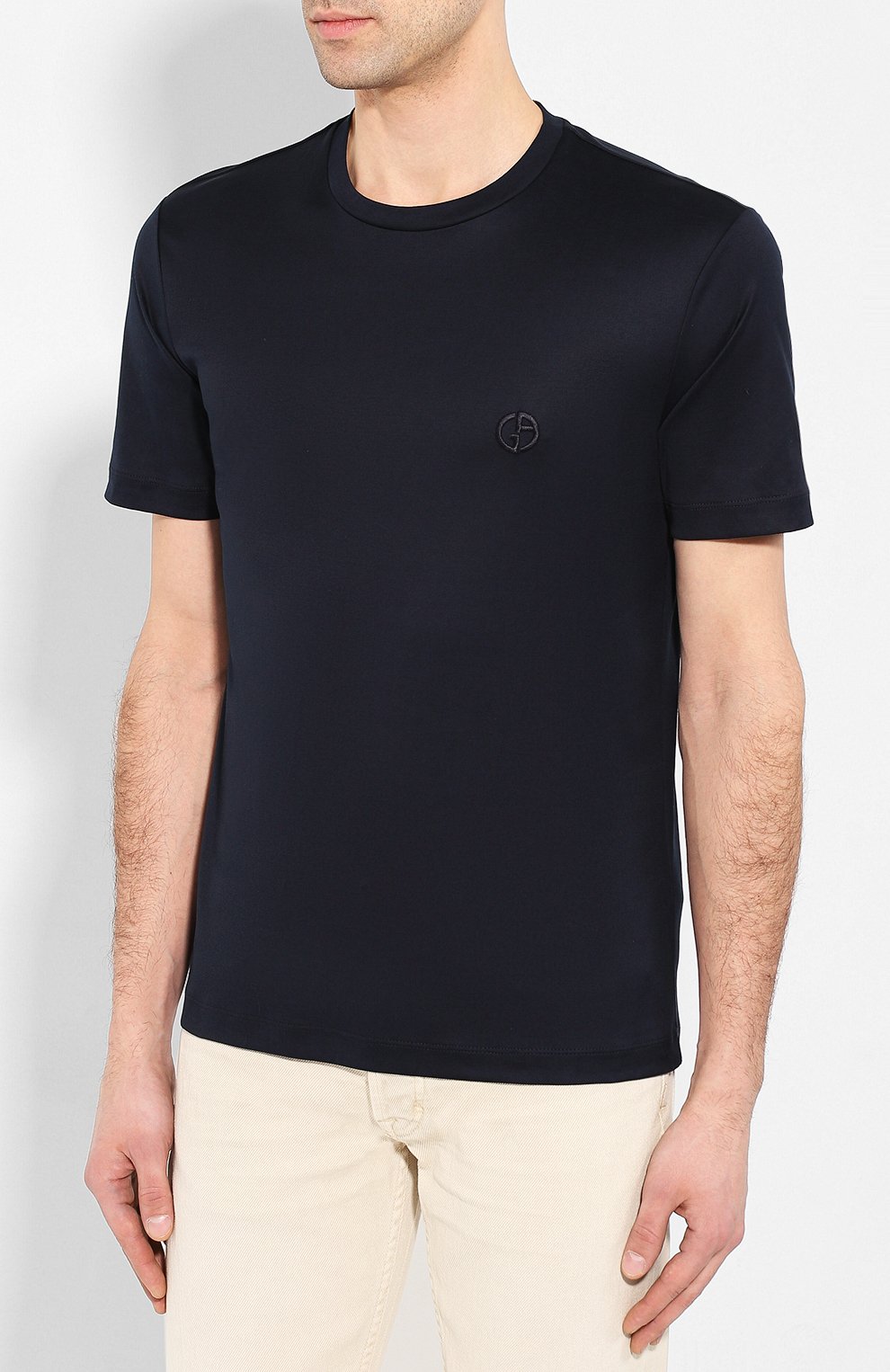 Хлопковая футболка GIORGIO ARMANI, арт. 3HSM72/SJTKZ, фото 3