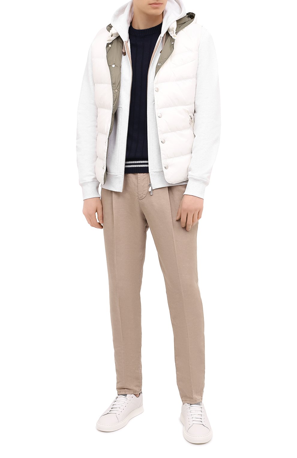 Брюки изо льна и хлопка BRUNELLO CUCINELLI, арт. M291LE1740, фото 2