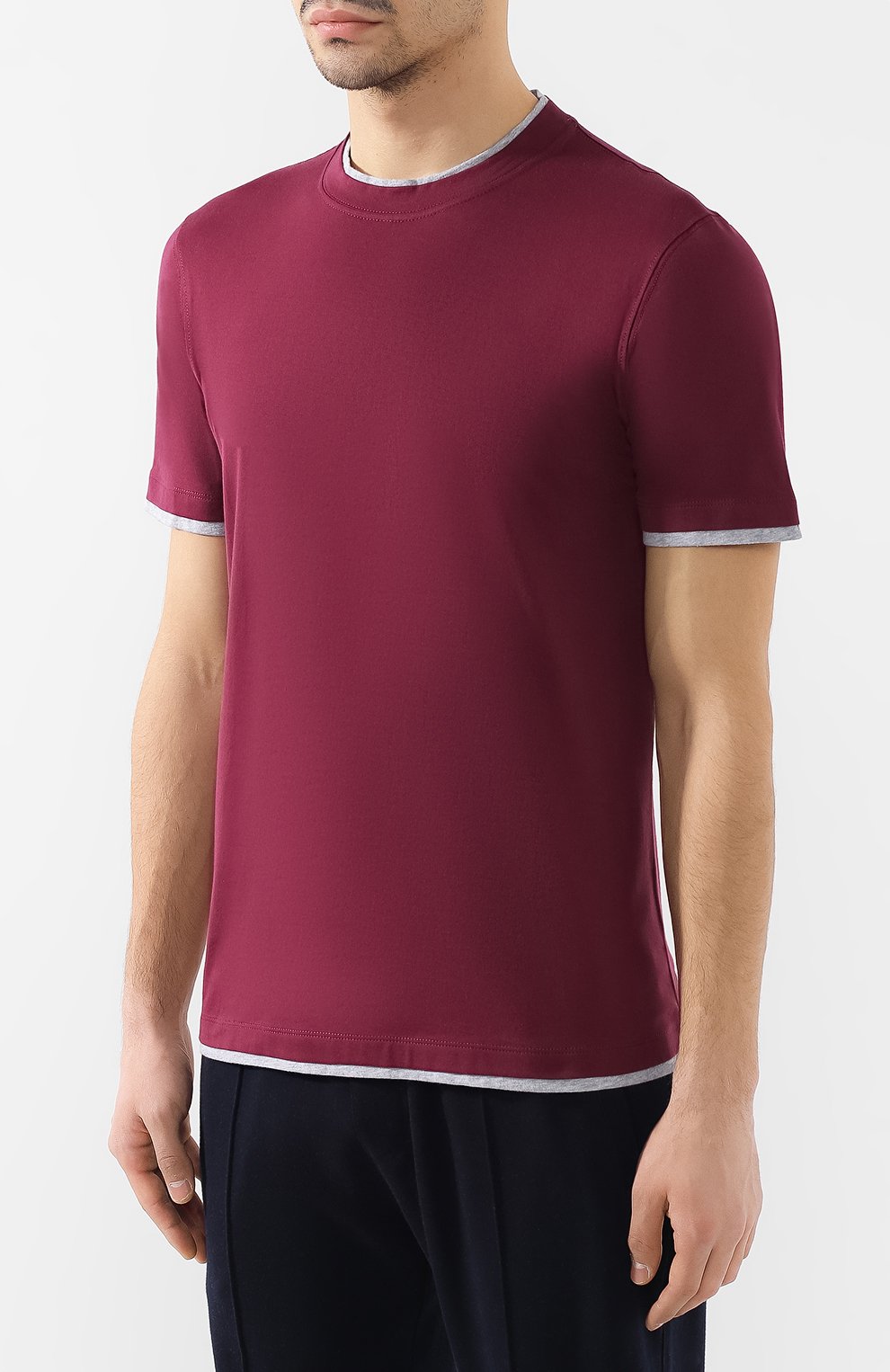 Хлопковая футболка BRUNELLO CUCINELLI, арт. M0T617427, фото 3