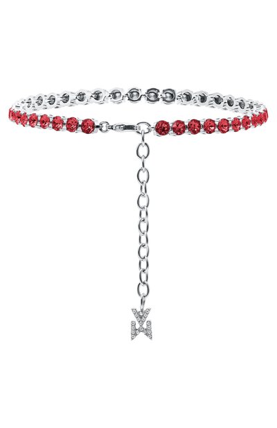Анклет tennis AMINA MUADDI, арт. TENNIS ANKLET/CRYSTALS SILVER BASE, фото 3