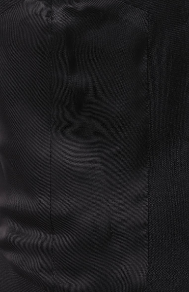 Женский шерстяной жилет NINA RICCI черного цвета, арт. 25PCT0017/WV0322 | Фото 7 (Драгоценные камни: Проставлено; Материал сплава: Проставлено; Материал внешний: Шерсть; Длина (верхняя одежда): Короткие; Кросс-КТ: костюм; Стили: Кэжуэл; Женское Кросс-КТ: Жилет-одежда)