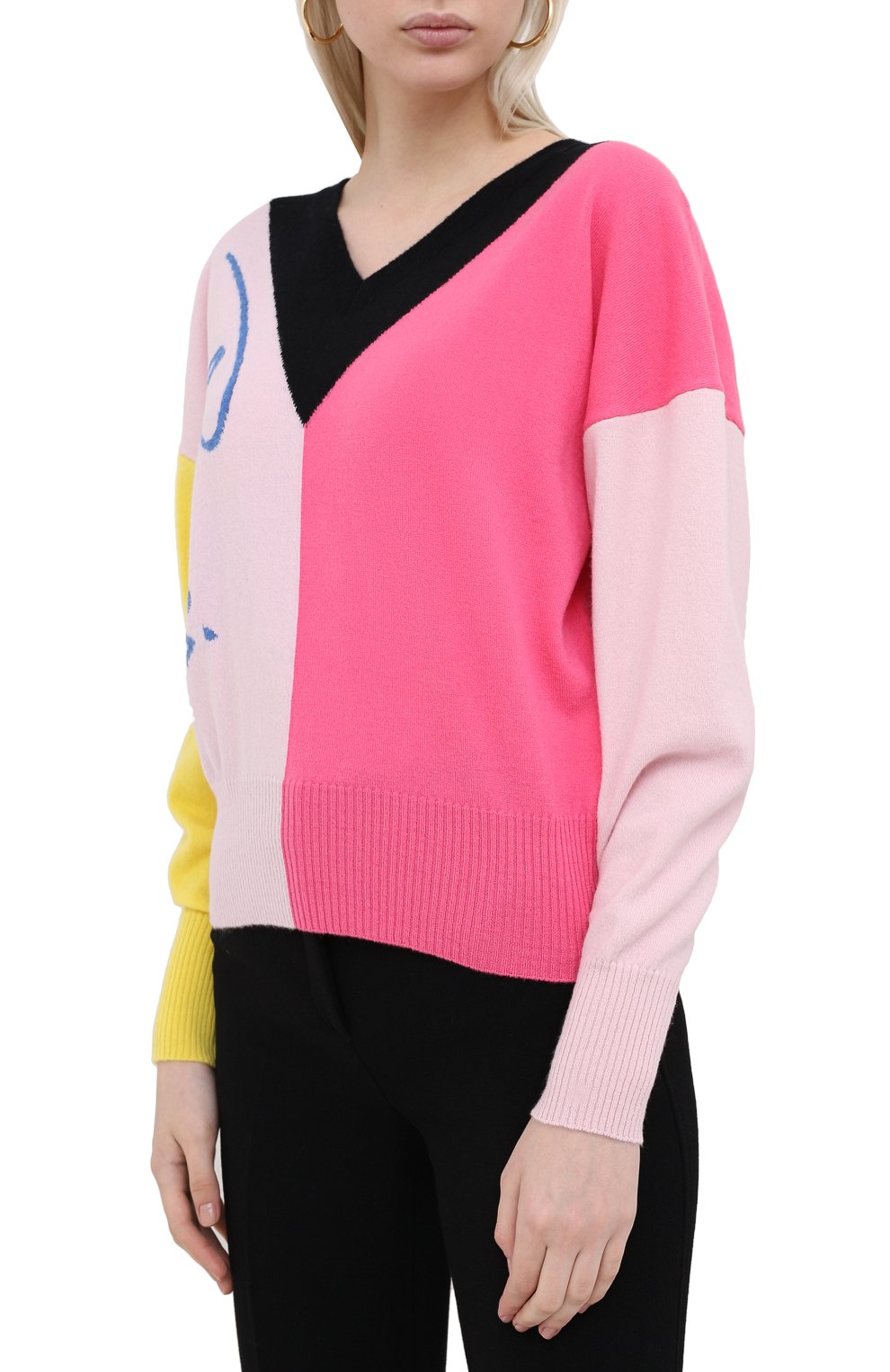 Шерстяной пуловер EMILIO PUCCI разноцветного цвета по цене 65300 руб., арт. 0RKM80/0R968, фото 3 Шерстяной пуловер EMILIO PUCCI, арт. 0RKM80/0R968, фото 3