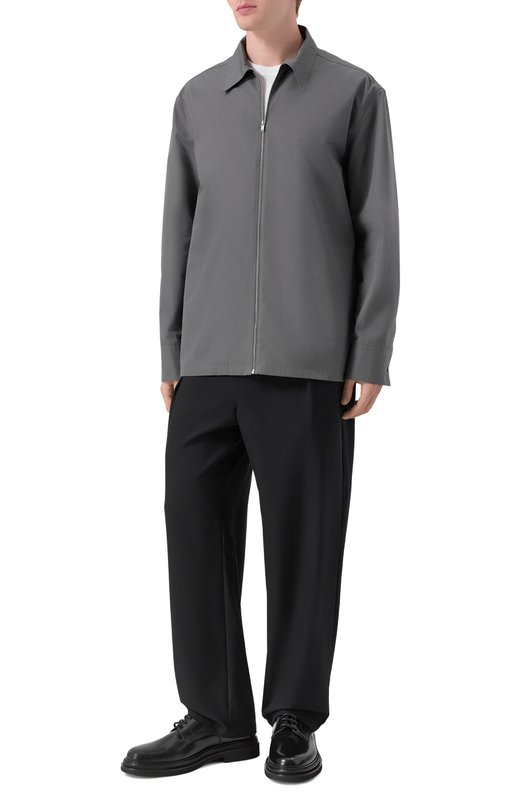Хлопковая рубашка Jil Sander J22DL0249/J45002 Серый  J22DL0249/J45002 Фото 2