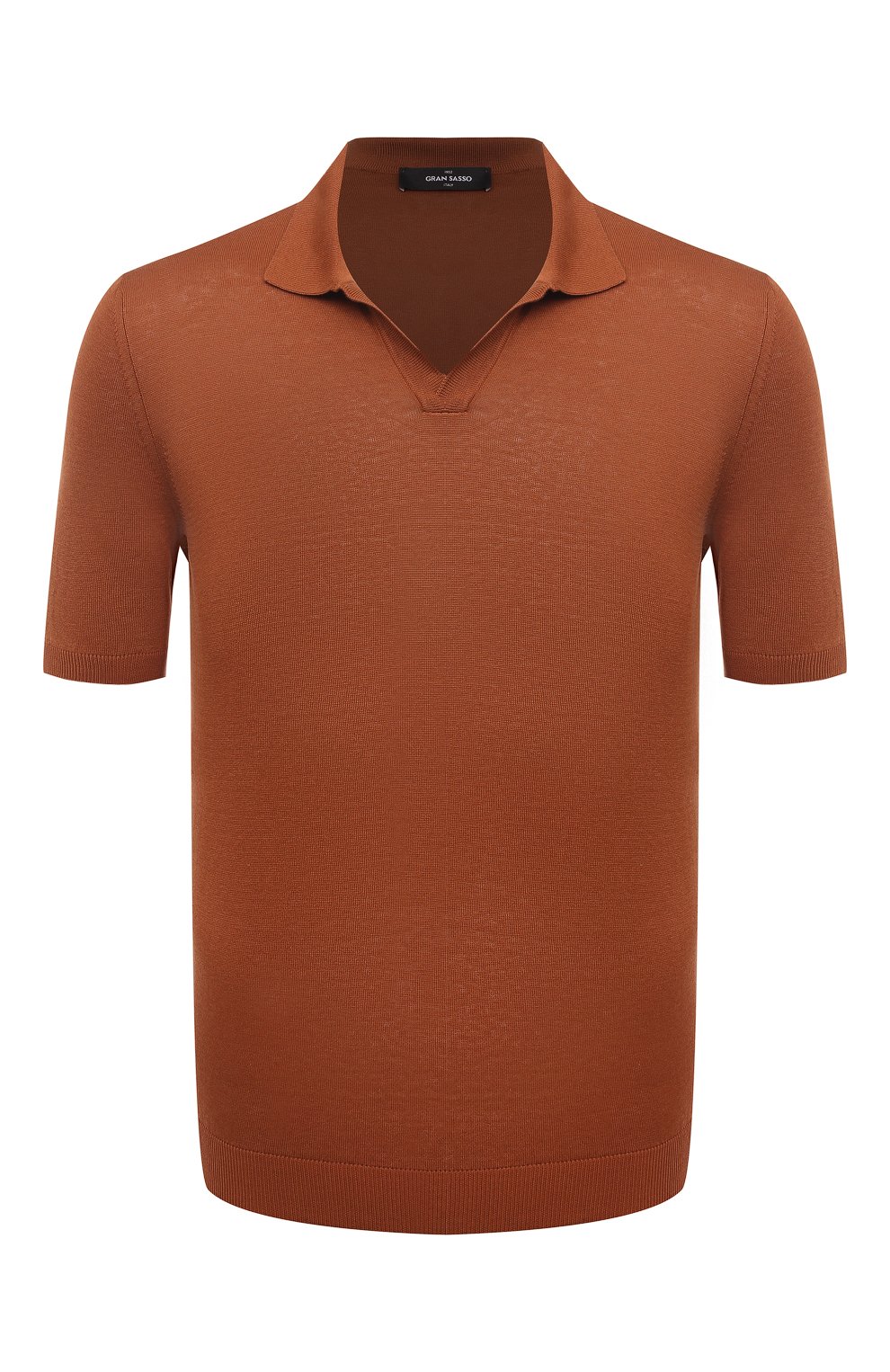 Шелковое поло GRAN SASSO светло-коричневого цвета по цене 27500 руб., арт. 43129/23503, фото 1 Шелковое поло GRAN SASSO, арт. 43129/23503, фото 1