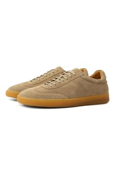 Мужские замшевые кеды KITON бежевого цвета, арт. USSA267N0118703 | Фото 1 (Подошва: Массивная; Материал внешний: Натуральная кожа, Замша; Материал внутренний: Натуральная кожа; Стили: Классический; Кросс-КТ: Низкие; Материал утеплителя: Без утеплителя)