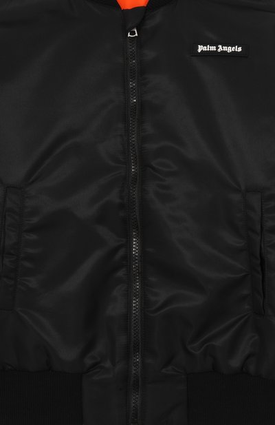 Бомбер PALM ANGELS черного цвета по цене 33300 руб., арт. PBEH003S26FAB001, фото 3 Бомбер PALM ANGELS, арт. PBEH003S26FAB001, фото 3