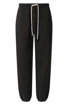 Мужские хлопковые джоггеры FEAR OF GOD черного цвета, арт. 130BT232020F-M | Фото 1 (Материал внешний: Хлопок; Длина (брюки, джинсы): Стандартные; Драгоценные камни: Проставлено; Материал сплава: Проставлено; Стили: Кэжуэл; Силуэт М (брюки): Джоггеры)