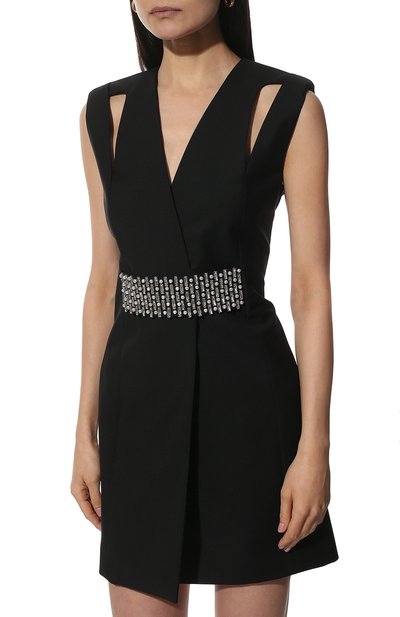 Шерстяное платье GIVENCHY черного цвета по цене 217500 руб., арт. BW21AA13QB, фото 3 Шерстяное платье GIVENCHY, арт. BW21AA13QB, фото 3