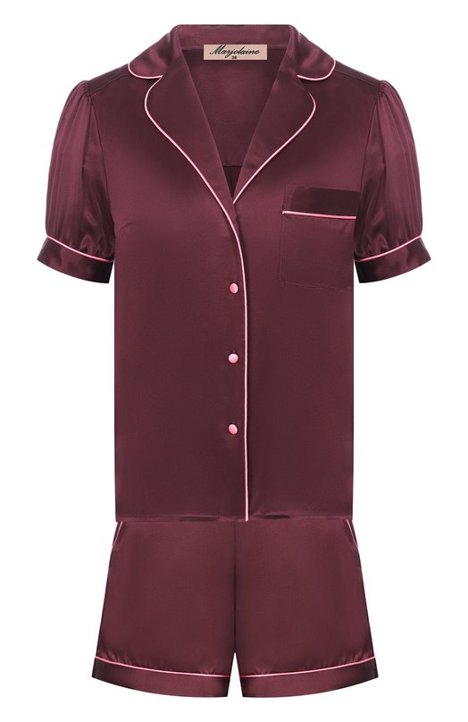 Шелковая пижама Marjolaine 3CAL5601 Бордовый 3CAL5601