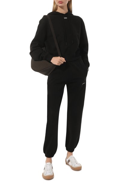 Хлопковые джоггеры OFF-WHITE черного цвета по цене 46300 руб., арт. OWCH006C99JER0031001, фото 2 Хлопковые джоггеры OFF-WHITE, арт. OWCH006C99JER0031001, фото 2