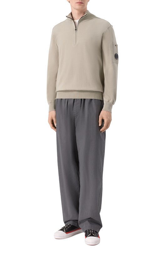 Хлопковый джемпер C.P. Company 20CMKN194A/110560A Серый  20CMKN194A/110560A Фото 2