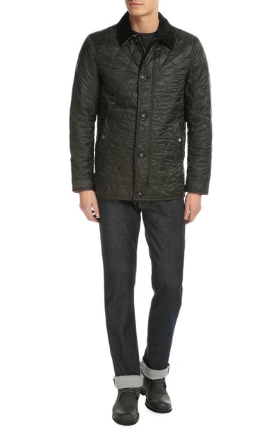 Стеганая куртка с отделкой из натуральной кожи BURBERRY, арт. 3996365, фото 2