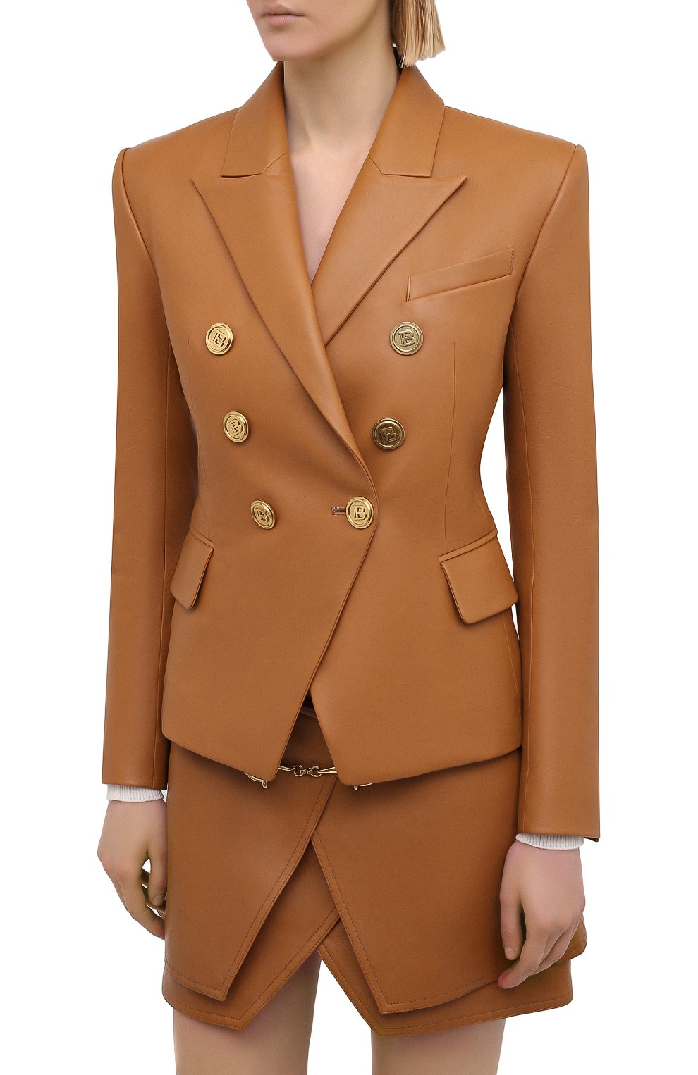 Кожаный жакет BALMAIN, арт. UF07110/L057, фото 3