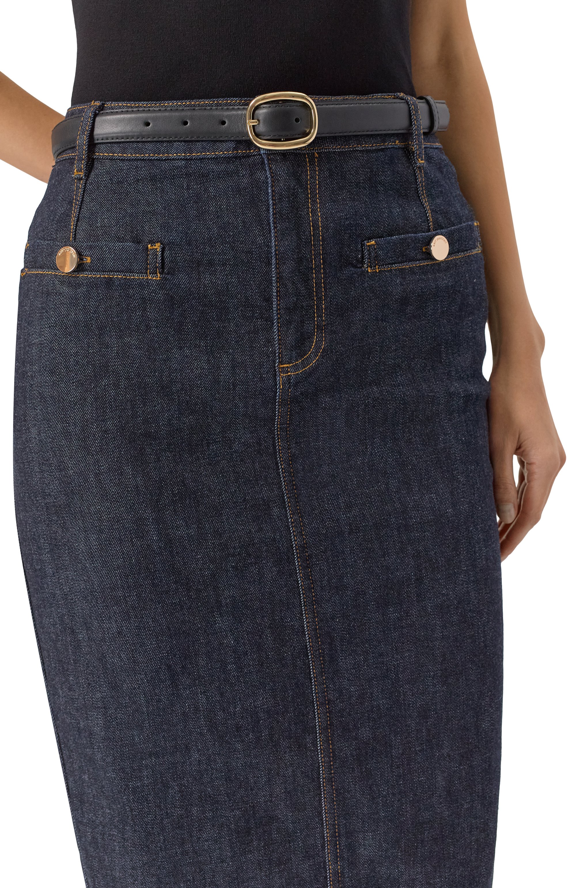 Джинсовая юбка SELF-PORTRAIT, арт. PF25808MSKBL, фото 5