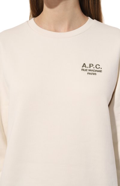 Хлопковый свитшот A.P.C., арт. C0GVGF27700AAG, фото 5
