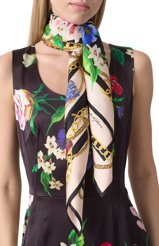 Шелковый платок Dolce & Gabbana FN090R/GDC5J Разноцветный  FN090R/GDC5J Фото 2