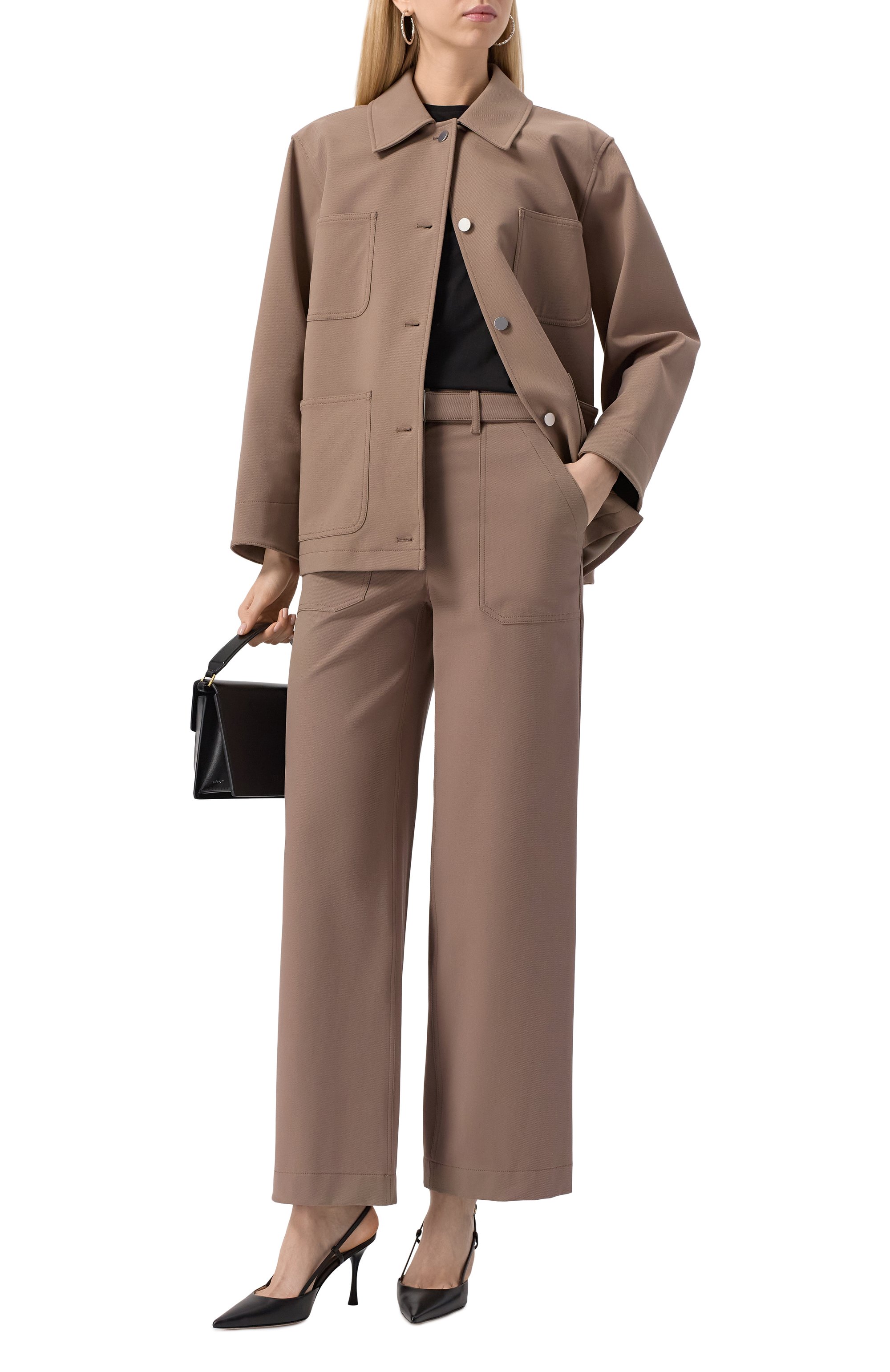 Брюки THEORY темно-бежевого цвета по цене 32100 руб., арт. P0104223, фото 2 Брюки THEORY, арт. P0104223, фото 2