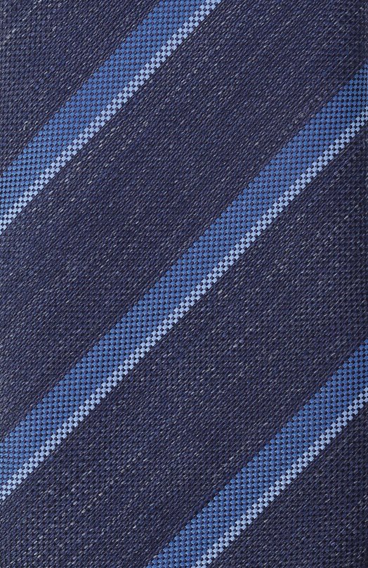 Галстук из шелка и льна Zilli CRAV02M0617VD0R00 Синий  CRAV02M0617VD0R00 Фото 4
