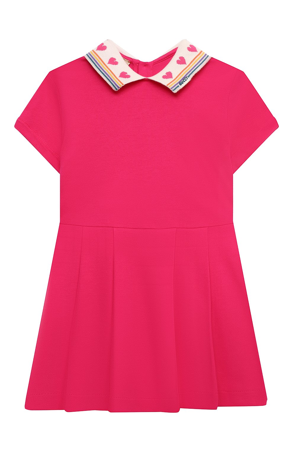 Хлопковое платье GUCCI фуксия цвета по цене 33650 руб., арт. 662928/XJDM6, фото 1 Хлопковое платье GUCCI, арт. 662928/XJDM6, фото 1