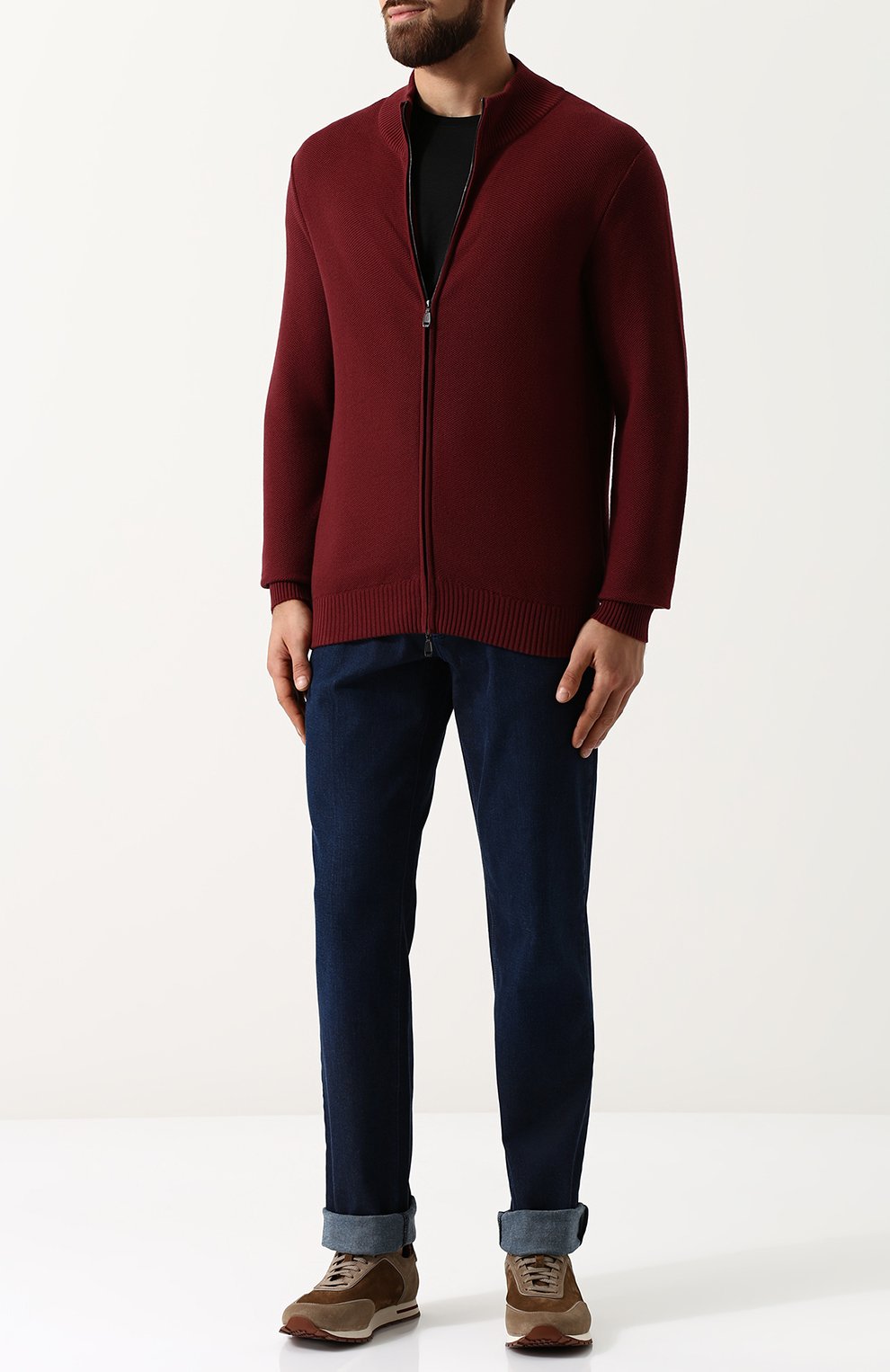 Кардиган на молнии из смеси хлопка и кашемира BRIONI, арт. UMT20L/P7K26, фото 2