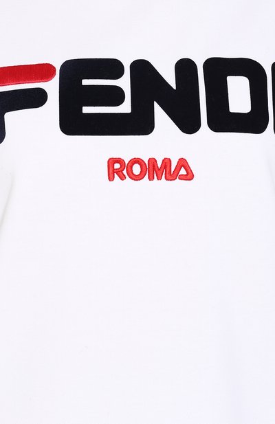 Хлопковый пуловер с логотипом бренда FENDI, арт. FS7067 A5GM, фото 5