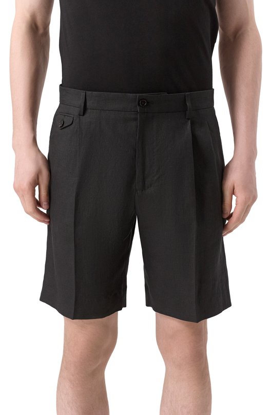 Льняные шорты Dolce & Gabbana GW0MAT/FU4K6 Чёрный  GW0MAT/FU4K6 Фото 3