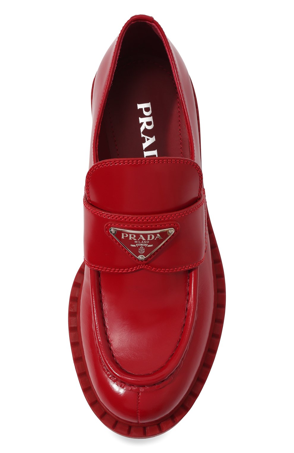 Кожаные лоферы PRADA, арт. 1D246M-ULS-F0D56-B050, фото 4