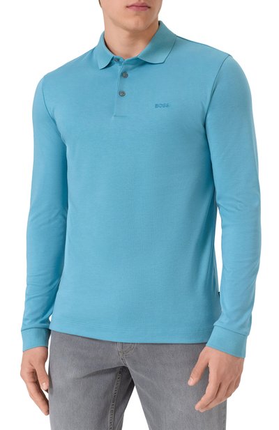 Хлопковое поло BOSS, арт. 50468392, фото 3