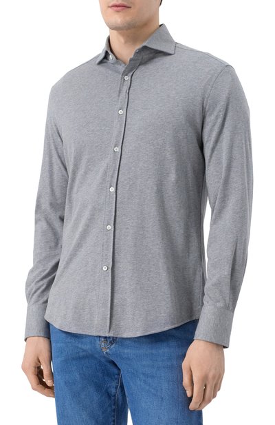 Хлопковая рубашка BRUNELLO CUCINELLI, арт. M0B136686, фото 3