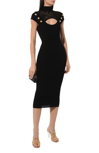 Платье из вискозы BALMAIN, арт. AF0RK025KE17, фото 2