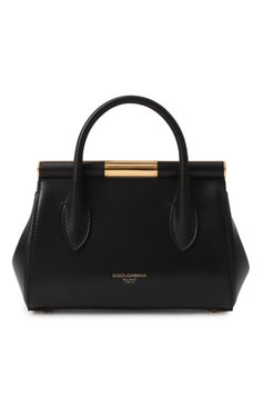 Женская сумка marlene small DOLCE & GABBANA черного цвета, арт. BB7744/A3G19 | Фото 1 (Размер: small; Материал сплава: Проставлено; Драгоценные камни: Проставлено; Ремень/цепочка: На ремешке; Материал: Натуральная кожа)