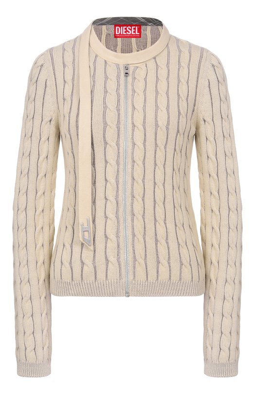 Хлопковый кардиган Diesel A23722/0EGEH Бежевый A23722/0EGEH
