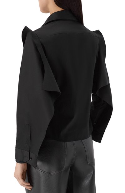 Хлопковая рубашка VETEMENTS черного цвета по цене 109500 руб., арт. WH27SH045SB, фото 4 Хлопковая рубашка VETEMENTS, арт. WH27SH045SB, фото 4
