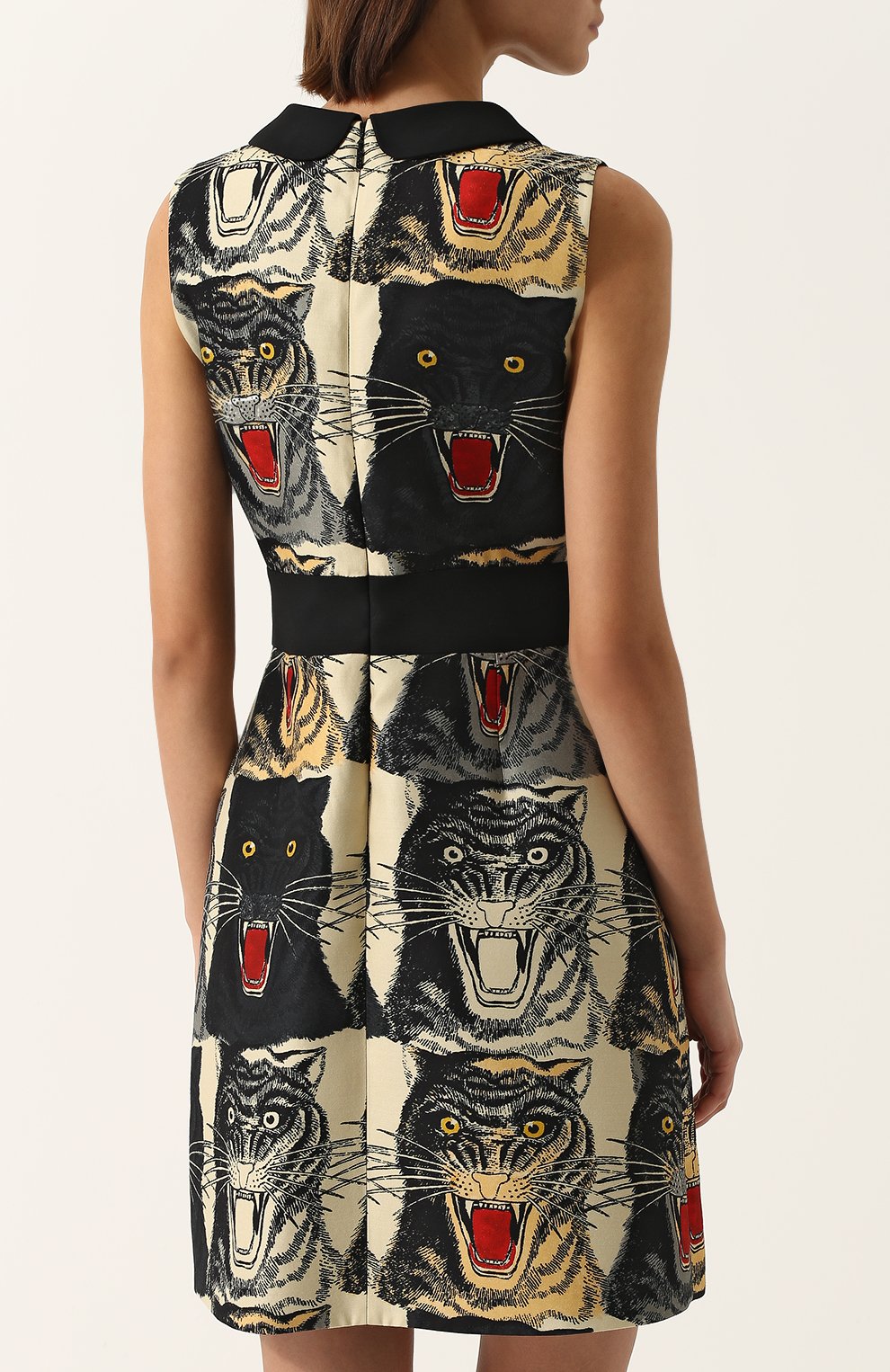 Приталенное платье-миди с принтом GUCCI, арт. 475827/ZJP46, фото 4