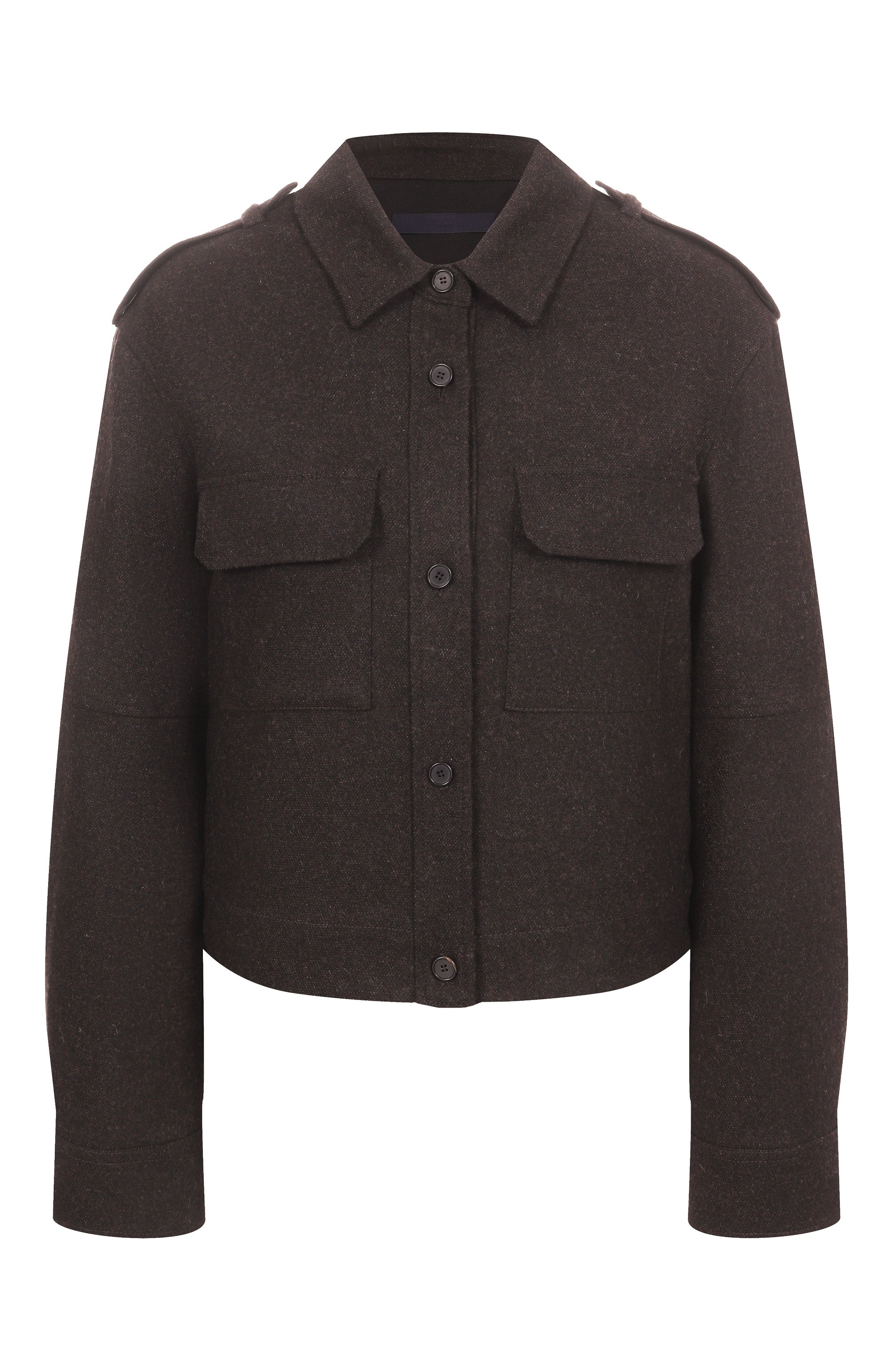 Рубашка из шерсти и кашемира JUUN.J коричневого цвета по цене 68800 руб., арт. JW4964W02, фото 1 Рубашка из шерсти и кашемира JUUN.J, арт. JW4964W02, фото 1
