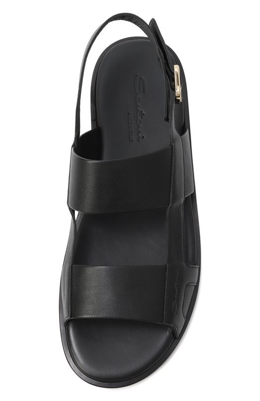 Кожаные сандалии Erik Santoni MCEG19079HC6MG0R Чёрный  MCEG19079HC6MG0R Фото 6