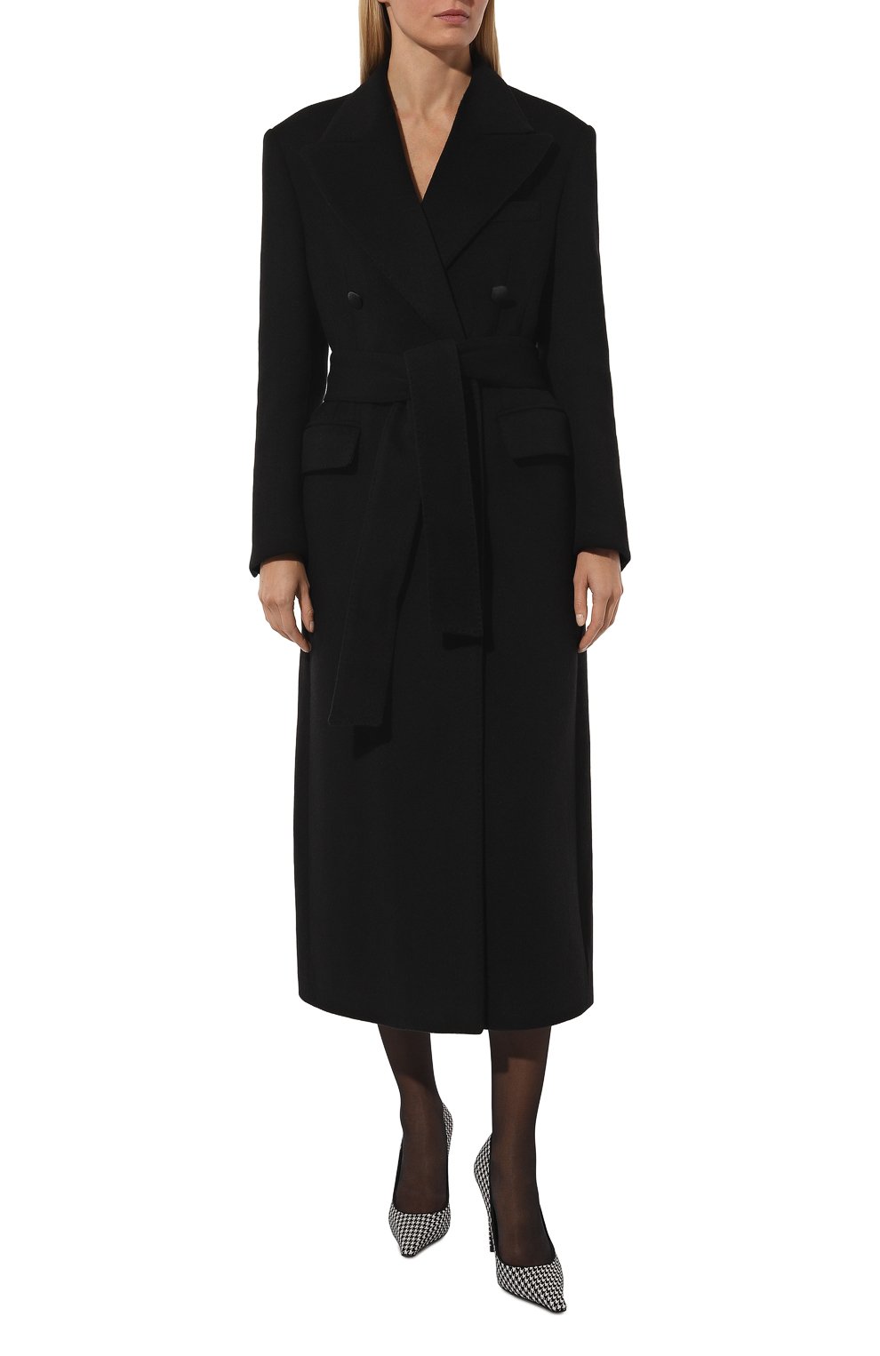 Кашемировое пальто DOLCE & GABBANA черного цвета по цене 691000 руб., арт. F0E2QT/FU292, фото 3 Кашемировое пальто DOLCE & GABBANA, арт. F0E2QT/FU292, фото 3