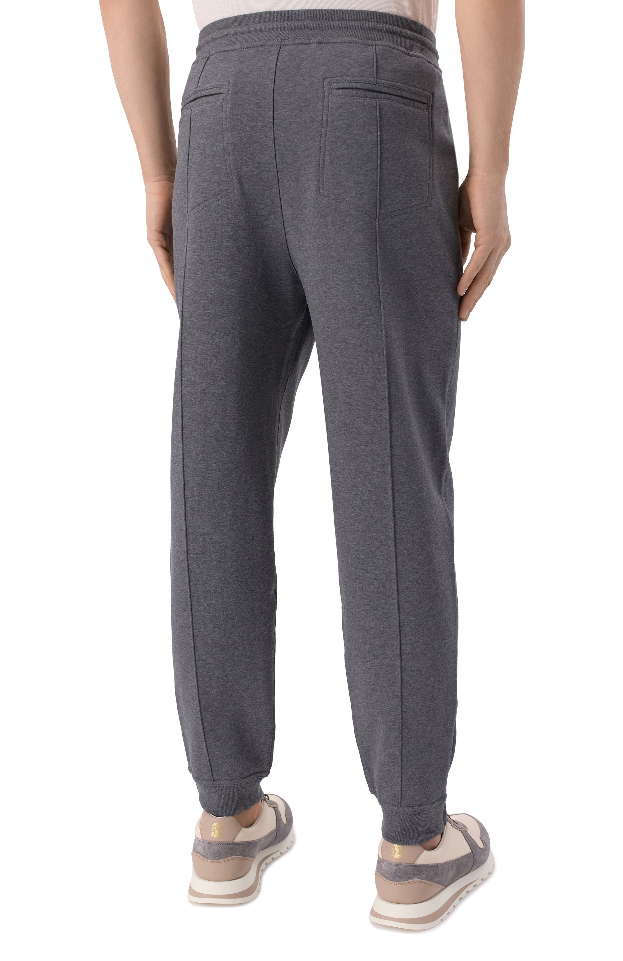 Хлопковые джоггеры BRUNELLO CUCINELLI, арт. MW8633315G, фото 4