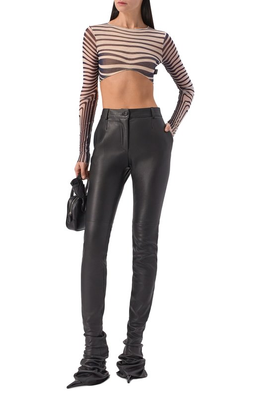 Хлопковый топ Jean Paul Gaultier 26/01-W-T0447/M019P Бежевый  26/01-W-T0447/M019P Фото 2