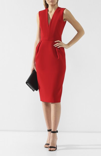 Приталенное платье VICTORIA BECKHAM, арт. DR FIT 6743 PSS19 B0NDED CREPE, фото 2