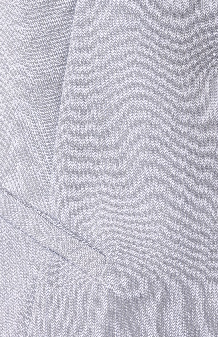 Женский жилет из вискозы и хлопка FORTE_FORTE светло-голубого цвета, арт. 13530_MY JACKET | Фото 6 (Длина (верхняя одежда): Короткие; Материал внешний: Вискоза; Стили: Кэжуэл; Кросс-КТ: костюм; Женское Кросс-КТ: Жилет-одежда)