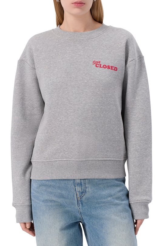 Хлопковый свитшот Closed C95709-47M-PR Серый  C95709-47M-PR Фото 3
