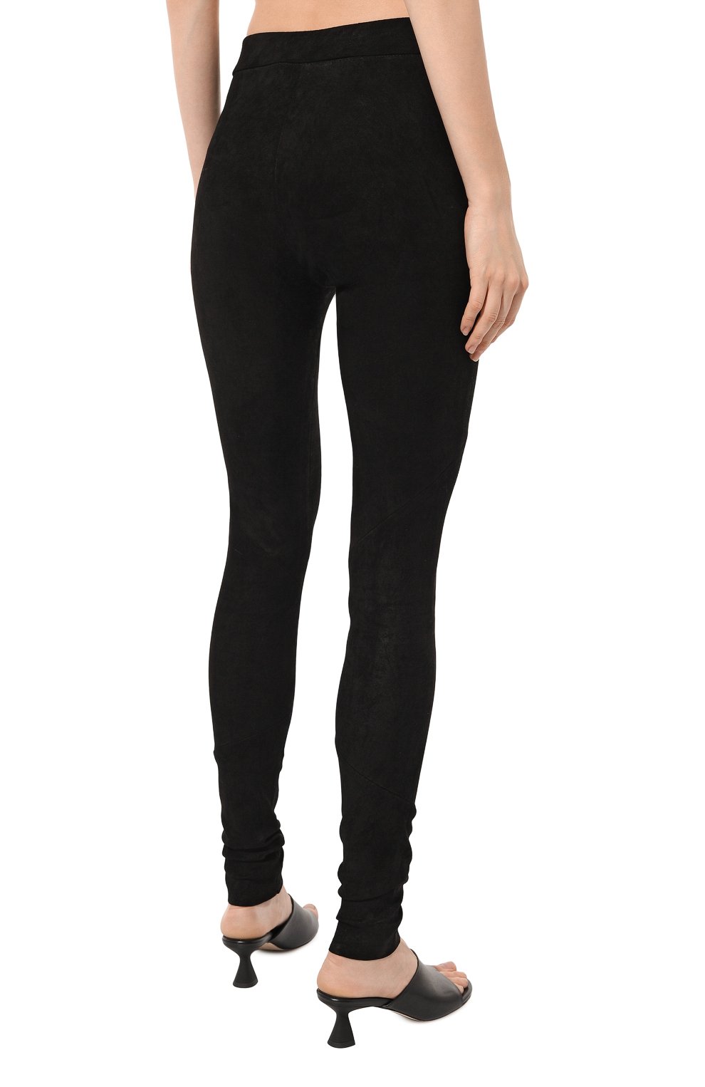 Замшевые брюки ISABEL BENENATO черного цвета по цене 192500 руб., арт. DL40C0, фото 4 Замшевые брюки ISABEL BENENATO, арт. DL40C0, фото 4